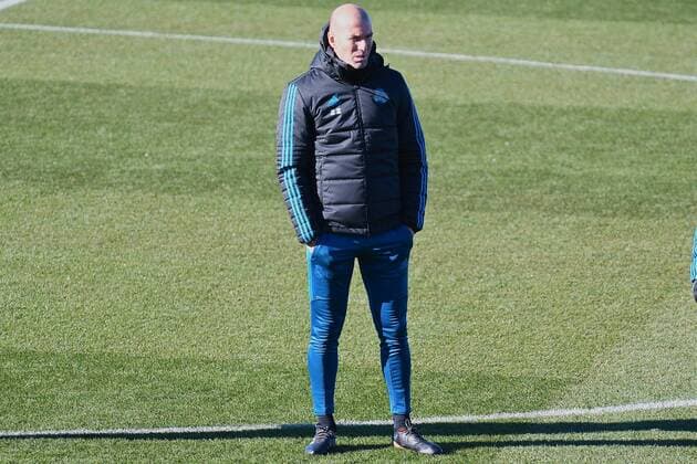 Real Madrid Training Real Madrid manager Zinedine Zidane during training at Ciudad Deportiva de Majadahonda, Madrid Content Not Available For UK Newspapers Copyright: xKristianxKanex FIL-11057-0004