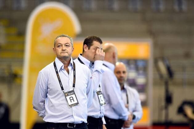 171205 Czech federation Jan Basny ahead of the match between Sweden and the Czech Republic during the World Cups World Cup on December 5, 2017 in Bietigheim Bissingen  Copyright: CARLxSANDIN BB171205CS008