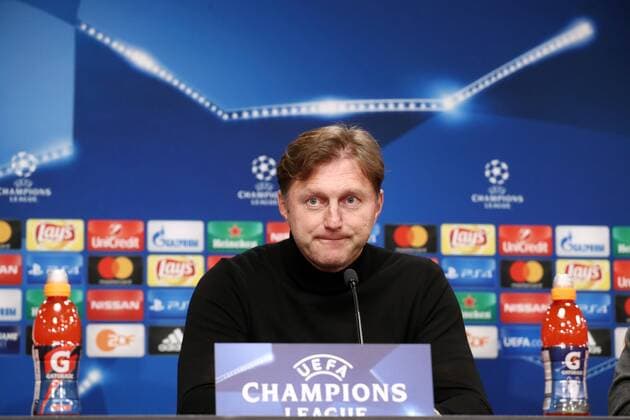 RB Leipzig PK Champions League Leipzig 05 12 2017 Red Bull Arena Football UEFA Champions League Group G 6 Gameday Press Conference on the eve of the match between RB Leipzig and Besiktas Istanbul Coach Ralph Hasenhüttl Hasenhuettl RB Leipzig