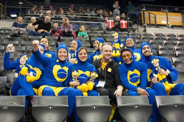 GER IHF World Cup 2017 Russia RUS vs Brazil BRA 05 12 2017 EWE Arena Oldenburg Germany 23 IHF World Championship 2017 Womens first round Group C Russia vs Brazil pictured Looking forward to the game BRA fans Nordphotox xRojahn nph00300