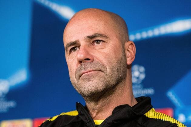 05 12 2017 xfux Football Champions League Borussia Dortmund Pre-Champions League press conference against Real Madrid emspor v l coach Peter Bosz Borussia Dortmund Madrid