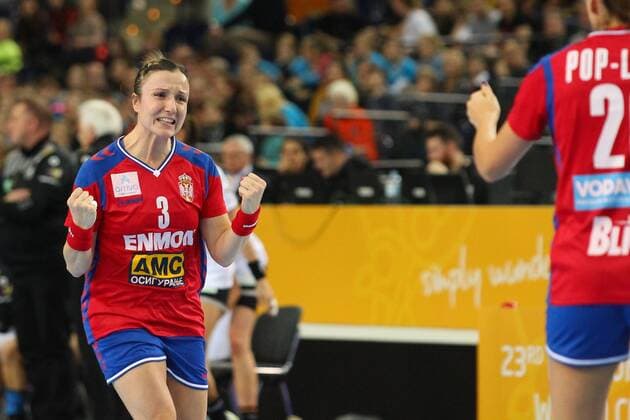 Germany vs Serbia Serbia 05 12 2017 23rd IHF Women s Handball World Championship Germany 2017 Preliminary round Group D Germany Handball World Championship Womens Group Preliminary Round Group D Germany vs Serbia Pictured Katarina Krpez Slezak 3 SRB jubilation xjkx