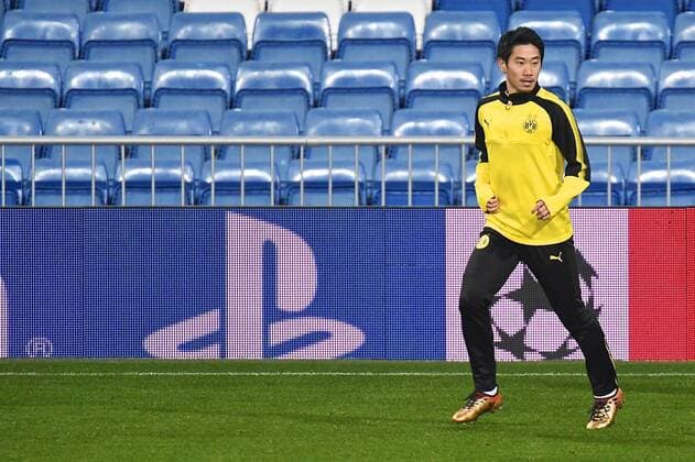 Borussia Dortmund Training Shinji Kagawa of Borussia Dortmund during training at the Estadio Santiago Bernabeu, Madrid Content Not Available For UK Newspapers Copyright: xKristianxKanex FIL-11056-0011