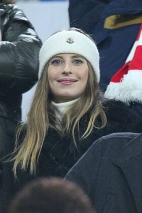 Cathy Hummels Wife of Mats Hummels 5 FC Bayern Muenchen on the tribune Bayern Munich vs Paris Saint Germain Football Preliminary Round Champions League 05 12 2017 Muenchen Bayern Germany Copyright: xkolbert-press ChristianxKolbertx