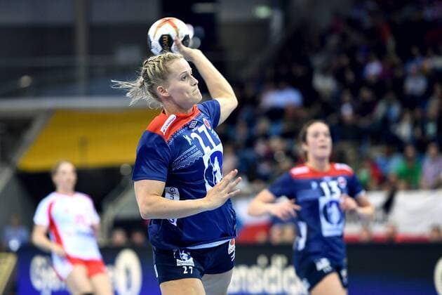 171205 Norways Marit Rosberg Jacobsen during the match between Norway and Poland during the World Cup on December 5, 2017 in Bietigheim Bissingen  Copyright: CARLxSANDIN BB171205CS091