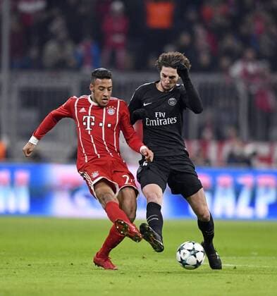 05 12 2017 Football UEFA Champions League 2017 2018 Group Stage 6 Gameday FC Bayern Munich Paris Saint Germain at Allianz Arena Munich v Corentin Tolisso FC Bayern Munich v Adrien Rabiot Paris