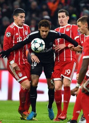 05 12 2017 xjhx Football UEFA Champions League FC Bayern Munich Paris Saint Germain PSG emspor v l James Rodriguez FC Bayern Munich Neymar PSG Paris St Germain Sebastian Rudy FC Bayern Munich Muenchen