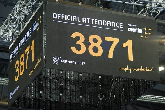 Handball World Championship Women Preliminary Group D Germany Serbia 05 12 2017 Spectators 3871 spectators playing GER SRB in Leipzig Leipzig Saxony Germany
