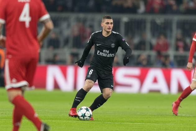 SOCCER - CL, Bayern vs PSG MUNICH,GERMANY,05.DEC.17 - SOCCER - UEFA Champions League, group stage, FC Bayern Muenchen vs Paris Saint-Germain FC. Image shows Goals Scored (PSG). GEPAxpictures xMarkusxFischer