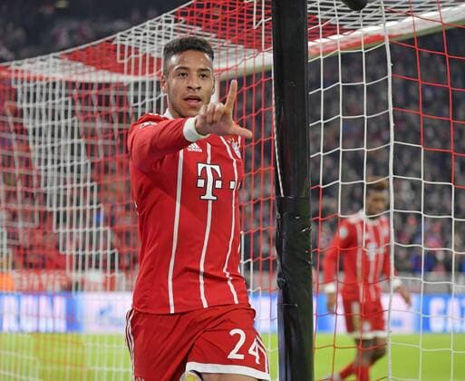 05 12 2017 Football UEFA Champions League 2017 2018 Group Stage 6 Gameday FC Bayern Munich Paris Saint Germain at Allianz Arena Munich Torjubel Corentin Tolisso FC Bayern Munich to 2 0