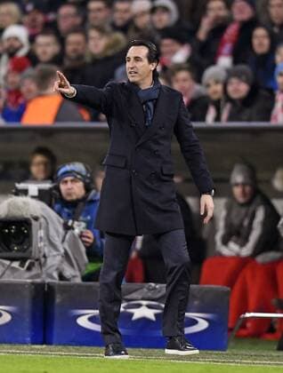 05 12 2017 Football UEFA Champions League 2017 2018 Group Stage 6 Gameday FC Bayern Munich Paris Saint Germain at Allianz Arena Munich Coach Unai Emery Paris in rage