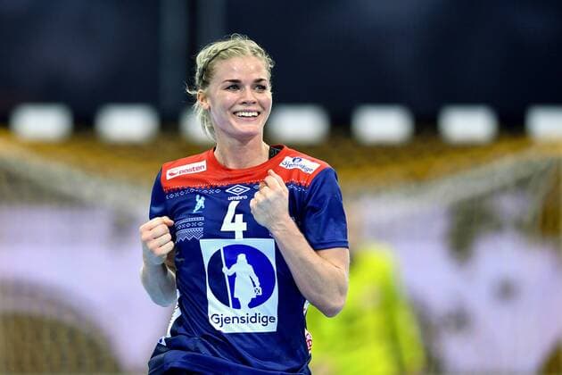 171205 Norways Veronica Egebakken Kristiansen celebrates the match between Norway and Poland during the World Cup on December 5, 2017 in Bietigheim Bissingen  Copyright: CARLxSANDIN BB171205CS105