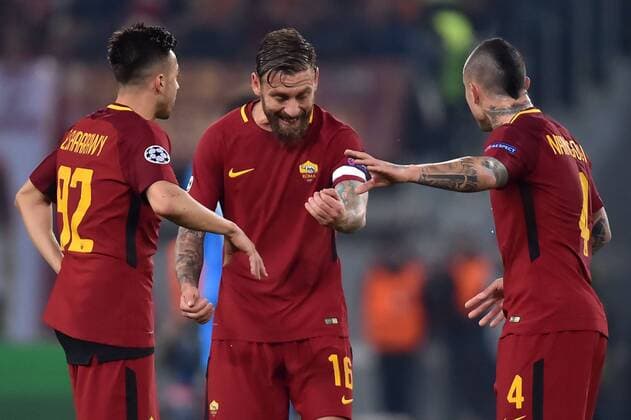 Stephan El Shaarawy, Daniele De Rossi, Radja Nainggolan Roma Roma 05-12-2017 Stadio Olimpico Uefa Champions League A 2017 2018 Group C AS Roma - Qarabag Foto Andrea Staccioli Insidefoto andreaxstaccioli