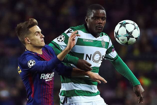 FC Barcelona Barca s midfielder Denis Suarez (L) vies for the ball with Sporting Lisboa s midfielder William Carvalho during the UEFA Champions League 6th round groups phase match between FC Barcelona and Sporting Lisboa at the Camp Nou stadium in Barcelona, Catalonia, Spain, 05 December 2017. FC Barcelona vs. Sporting Lisboa !ACHTUNG: NUR REDAKTIONELLE NUTZUNG!  Copyright: xAlejandroxGarciax UEF008 20171205-636481075378359817