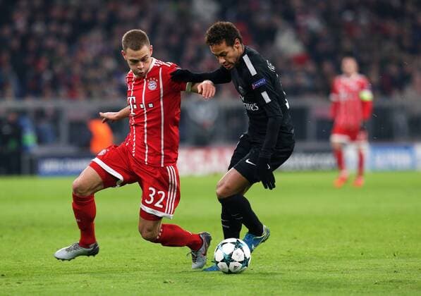 BAU 05 12 2017 Munich Football FC Bayern Munich vs Paris Saint Germain v Joshua Kimmich Bayern Neymar Paris