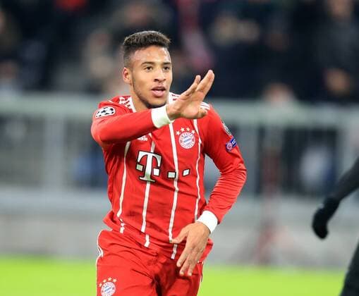05 12 2017 Football UEFA Champions League 2017 2018 Group Stage 6 Gameday FC Bayern Munich Paris Saint Germain at Allianz Arena Munich Torjubel Corentin Tolisso FC Bayern Munich