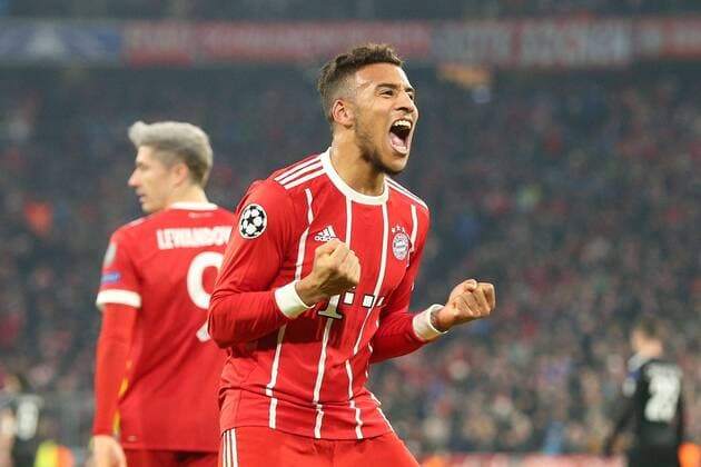 Torjubel by Corentin Tolisso 24 FC Bayern Muenchen to 3 1 FC Bayern Munich vs Paris Saint Germain Soccer Preliminary Round Champions League 05 12 2017 Muenchen Bayern Germany Copyright: xkolbert-press ChristianxKolbertx