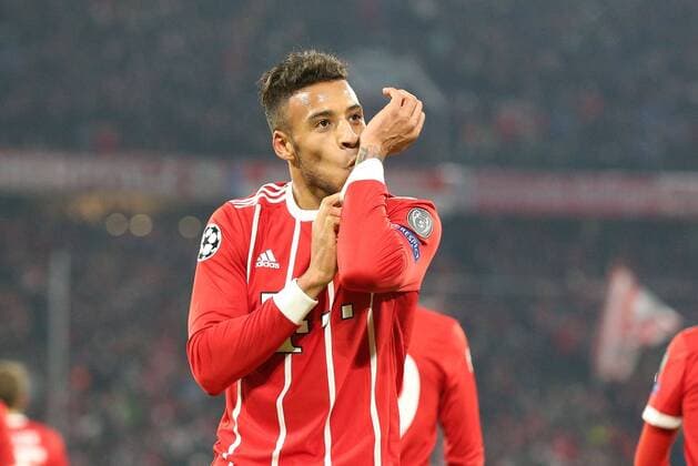 Torjubel by Corentin Tolisso 24 Bayern Munich to 3 1 kuesst Tattoo FC Bayern Munich vs Paris Saint Germain Football Preliminary Round Champions League 05 12 2017 Munich Bavaria Germany Copyright: xkolbert-press ChristianxKolbertx