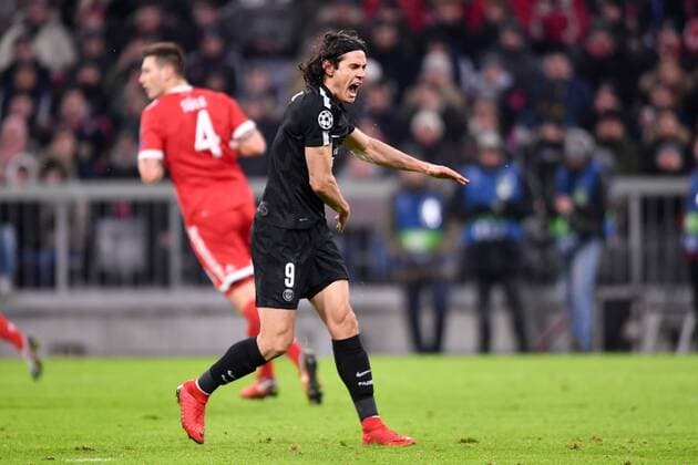 09 EDINSON CAVANI (psg) - COLERE FOOTBALL : Bayern Munich vs Paris SG - Ligue des Champions - 05 12 2017 AnthonyBIBARD FEP Panoramic 