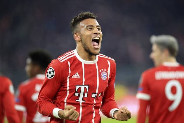 05 12 2017 Football UEFA Champions League 2017 2018 Group Stage 6 Gameday FC Bayern Munich Paris Saint Germain at Allianz Arena Munich Corentin Tolisso FC Bayern Munich Torjubel
