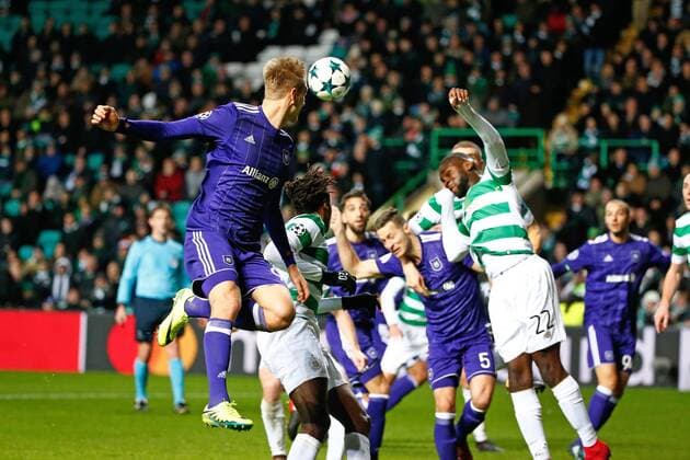 GLASGOW,SCOTLAND - DECEMBER 05 :Lukasz Teodorczyk forward of RSC Anderlecht during the Champions League Group B match between Celtic FC and Rsc Anderlecht on December 05, 2017 in Glasgow, Scotland, 5 12 2017 FOOTBALL : Celtic Glasgow vs Anderlecht - Ligue Des Champions - 05 12 2017 PhotoNews Panoramic  775030976