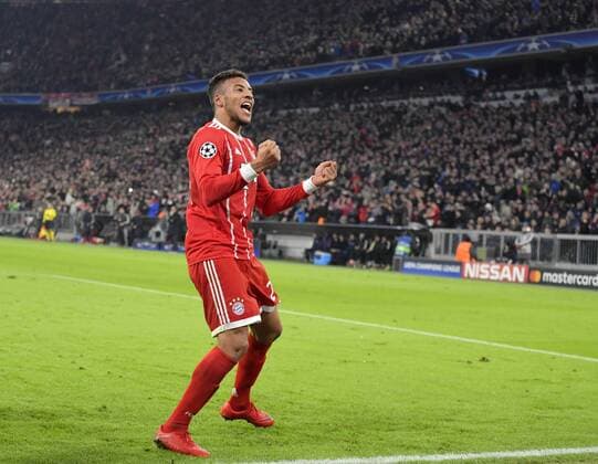 05 12 2017 Football UEFA Champions League 2017 2018 Group Stage 6 Gameday FC Bayern Munich Paris Saint Germain at Allianz Arena Munich Torjubel Corentin Tolisso FC Bayern Munich to 2 0