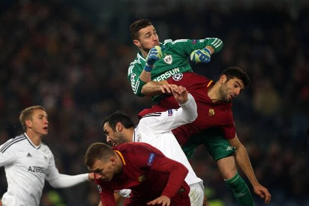 05.12.2017 Rome, Italy, Olimpic Stadium: Seich, Fazio and Dzeko in action during the Uefa Champions League match between As Roma vs Qarabag .  Copyright: xmarcoxiacobuccix xIPAx xMarcoxIacobuccix