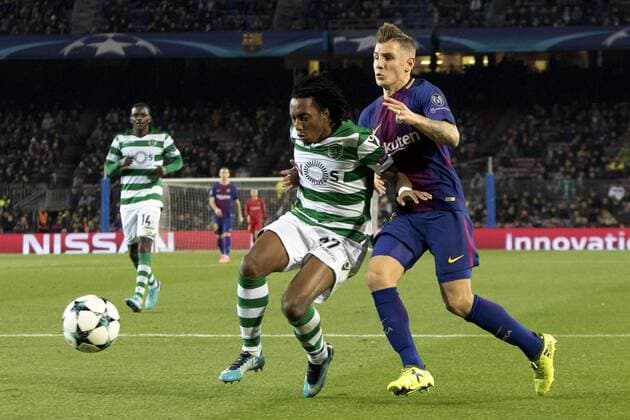 December 5, 2017 - Barcelona, Catalonia, Spain - Denis Suarez during the UEFA Champions League match between FC Barcelona Barca and Sporting CP Lisboa at the Camp Nou Stadium in Barcelona, Catalonia, Spain on December 5,2017 FC Barcelona v Sporting CP - UEFA Champions League  - ZUMAn230 20171205_zaa_n230_498 Copyright: xMiquelxLlopx