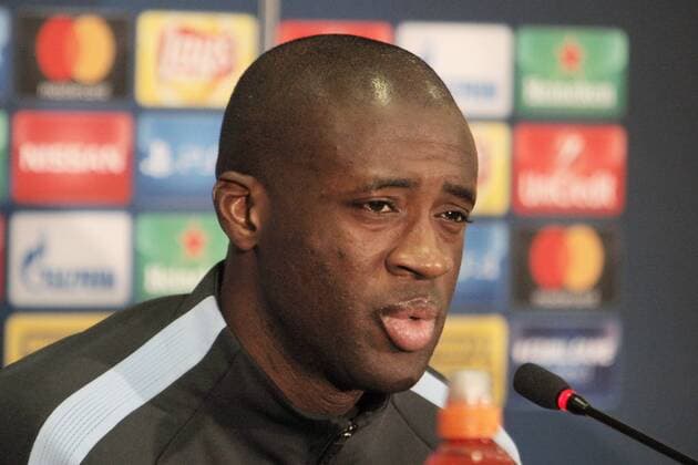 Midfielder Yaya Toure of Manchester City FC attends a pre-match news conference ahead of the UEFA Champions League Group F match against FC Shakhtar Donetsk, Kharkiv, northeastern Ukraine, December 5, 2017. Ukrinform. KHARKIV. Head coach of Manchester City FC Josep Guardiola has held a pre-match news conference ahead of the UEFA Champions League Group F match against FC Shakhtar Donetsk at Kharkiv s Metalist Stadium. The visitors also invited the press to an open training session. Manchester City to meet Shakhtar in Kharkiv  Copyright: xVyacheslavxMadiyevskyyx