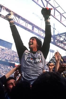 WALTER ZENGA FESTA SCUDETTO CAMPIONATO SERIE A 1988-89 INTER-NAPOLI FESTA SCUDETTO
