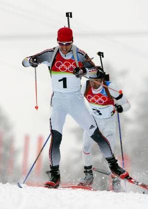 Michael Greis action taken in San Sicario on 25 02 2006 biathlon Olympic Games 2006 San Sicario, Italy