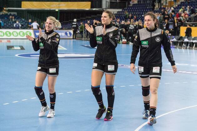 GER IHF World Cup 2017 Germany vs China CHN 06 12 2017 Arena Leipzig GER IHF World Cup 2017 Germany GER vs China CHN in picture Cheers of the German national team after the 24 9 victory against China nordphotoxDostmann nph00325