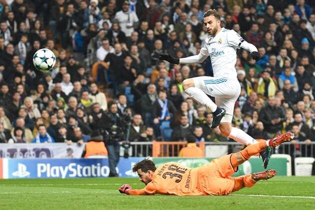 Real Madrid v Borussia Dortmund UEFA Champions League Borja Mayoral of Real Madrid scores their first goal to make it Real Madrid 1 Borussia Dortmund 0 during the UEFA Champions League match at the Estadio Santiago Bernabeu, Madrid Content Not Available For UK Newspapers Copyright: xKristianxKanex FIL-11059-0008
