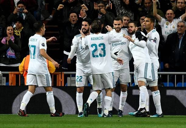 06 12 2017 xfux Football Champions League Real Madrid Borussia Dortmund emspor v Borja Mayoral Real Madrid and players Real Madrid goal celebrations Goal celebration celebrate the goal to 1 0 Madrid