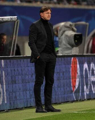 RB Leipzig Besiktas Istanbul Soccer Champions League Leipzig 06 12 2017 Red Bull Arena Soccer UEFA Champions League Group G 6 Gameday Rasenballsport Leipzig vs Besiktas Istanbul Bild Coach Ralph Hasenhüttl Hasenhuettl RB Leipzig