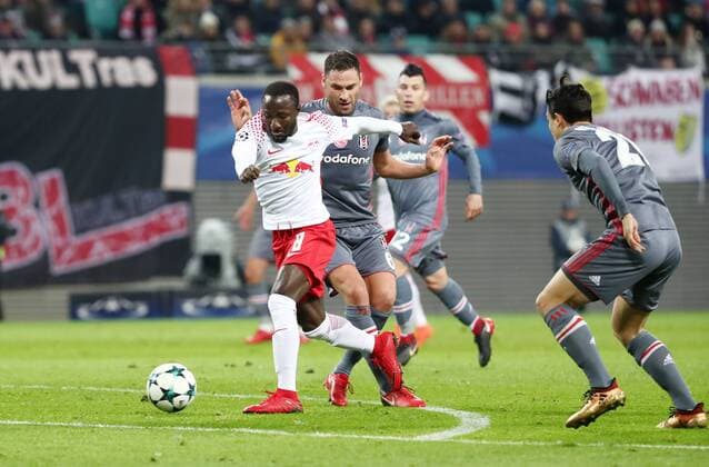 RB Leipzig Besiktas Istanbul Soccer Champions League Leipzig 06 12 2017 Red Bull Arena Soccer UEFA Champions League Group G 6 Gameday RB Leipzig vs Besiktas Istanbul Pictured here l Naby Keita 8 Leipzig Dusko Tosic 6 Besiktas and Necip Uysal 20 Besiktas