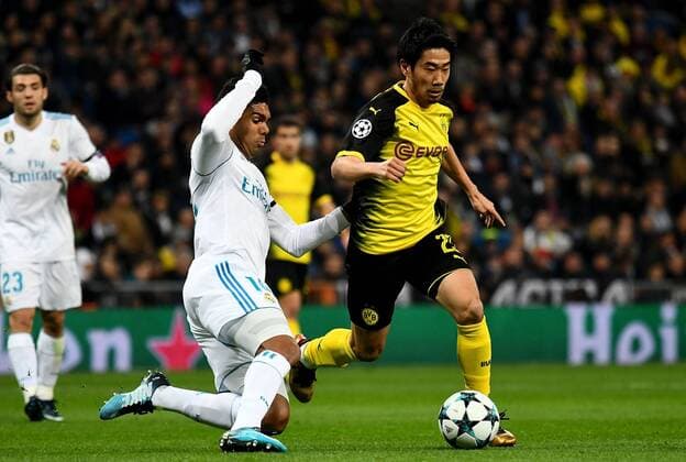 06 12 2017 xfux Football Champions League Real Madrid Borussia Dortmund emspor v 1 Casemiro Real Madrid Shinji Kagawa Borussia Dortmund Madrid
