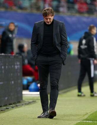 Coach Ralph Hasenhüttl disappointed disappointment Sport Football Football UEFA CL Championsleague Mens Season 2017 2018 06 12 2017 RB Leipzig RBL vs Besiktas Istanbul
