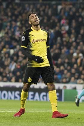Fußball: Champions League, Saison 2017 2018, Gruppenphase, Gruppe H, Real Madrid - Borussia Dortmund am 06.12.2017 im Estadio Santiago Bernabeu in Madrid (Spanien). Dortmunds Pierre-Emerick Aubameyang ist enttäuscht. Copyright: xKirchner DavidxInderliedx