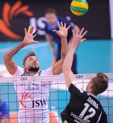Volleyball, CL, Jastrzebski Wegiel - Berlin Recycling Volleys 2017.12.06 Jastrzebie Siatkowka Mezczyzn Liga Mistrzow Sezon 2017 2018 Jastrzebski Wegiel - Berlin Recycling Volleys N z Salvador Hidalgo Oliva Foto Lukasz Sobala Press Focus 2017.12.06 Jastrzebie Volleyball Mens CEV Volleyball Champions League Season 2017 2018 Jastrzebski Wegiel - Berlin Recycling Volleys Salvador Hidalgo Oliva Credit: Lukasz Sobala Press Focus NEWSPIX.PL --- Newspix.pl  20171206PF_LS107