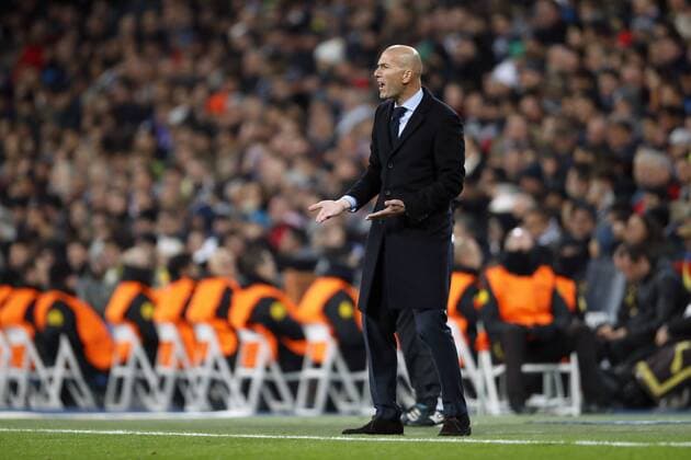 coach Zinedine Zidane of Real Madrid during the UEFA Champions League group H match between Real Madrid and Borussia Dortmund on December 06, 2017 at the Santiago Bernabeu stadium in Madrid, Spain. UEFA Champions League 2017 2018 xVIxVIxImagesx xMauricexvanxSteenxIVx 9502923