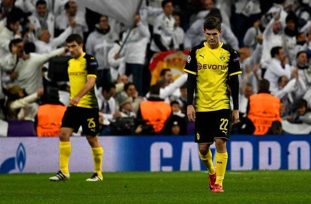 06 12 2017 xfux Football Champions League Real Madrid Borussia Dortmund emspor v l Christian Pulisic Borussia Dortmund disappointed disappointed looking dissapointed Madrid