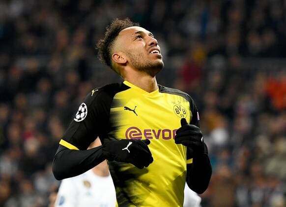 06 12 2017 xfux Football Champions League Real Madrid Borussia Dortmund emspor v l Pierre Emerick Aubameyang Borussia Dortmund disappointed looking disappointed dissapointed gestures gestures with gestures gesticulate Gesticolando Madrid