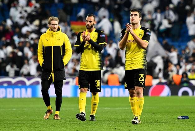 06 12 2017 xfux Football Champions League Real Madrid Borussia Dortmund emporer v l Sokratis Borussia Dortmund disappointed disappointed looking dissapointed Madrid