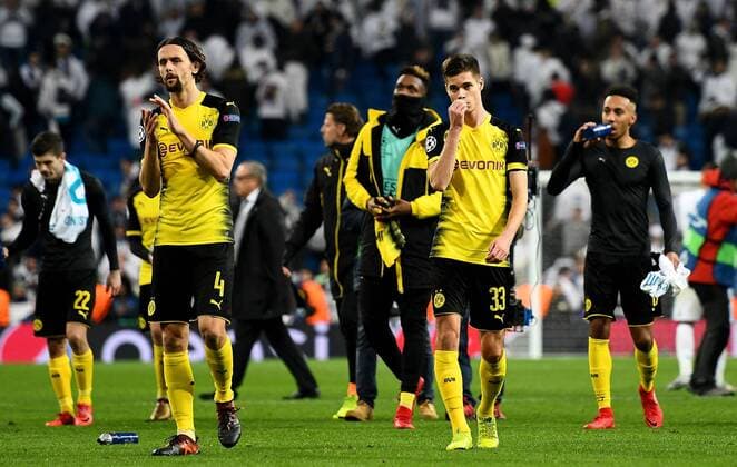 06 12 2017 xfux Football Champions League Real Madrid Borussia Dortmund emspor v Neven Subotic Borussia Dortmund Julian Weigl Borussia Dortmund disappointed disappointed looking dissapointed Madrid