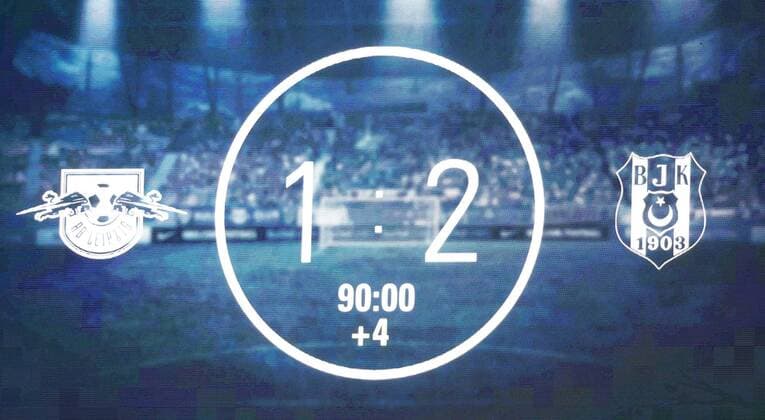 RB Leipzig Besiktas Istanbul Soccer Champions League Leipzig 06 12 2017 Red Bull Arena Soccer UEFA Champions League Group G 6 Gameday RB Leipzig vs Besiktas Istanbul 1 2 0 1 The result on the scoreboard