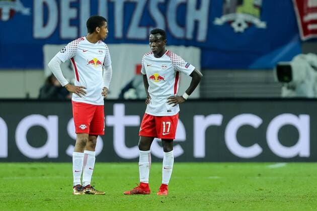 Leipzig Germany 06 12 2017 UEFA Champions League 2017 18 Season Group Stage Group G 6 Gameday RB Leipzig Besiktas Istanbul Bernardo RBL Bruma RBL disappointed disappointment DeFodi507