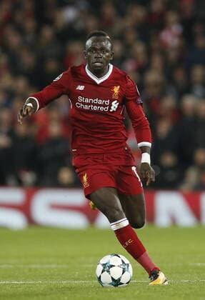 Sadio Mane of Liverpool during the Champions League Group E match at the Anfield Stadium, Liverpool. Picture date: December 6th 2017. Picture credit should read: Andrew Yates Sportimage EDITORIAL USE ONLY. No use with unauthorised audio, video, data, fixture lists, club league logos or live services. Online in-match use limited to 120 images, no video emulation. No use in betting, games or single club league player publications.