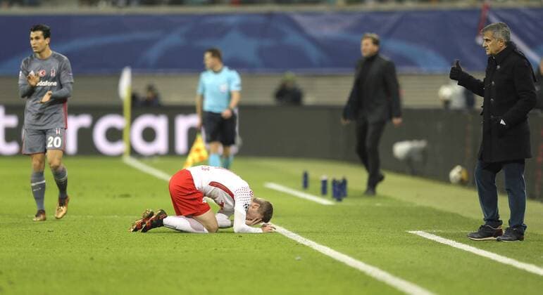 Photo losers Timo Werner Leipzig Football UEFA Champions League on Wed 06 12 2017 Group match RB Leipzig Besiktas Istanbul