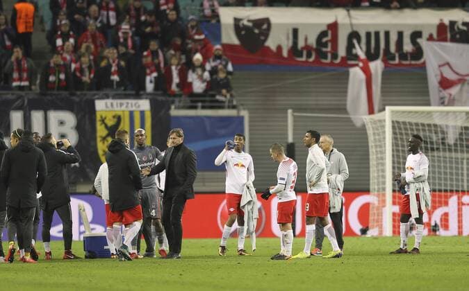 Photo losers Leipzig after the final whistle Football UEFA Champions League on Wed 06 12 2017 Group match RB Leipzig Besiktas Istanbul 1 2